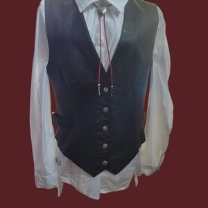 Wilsons Leather Black Vest